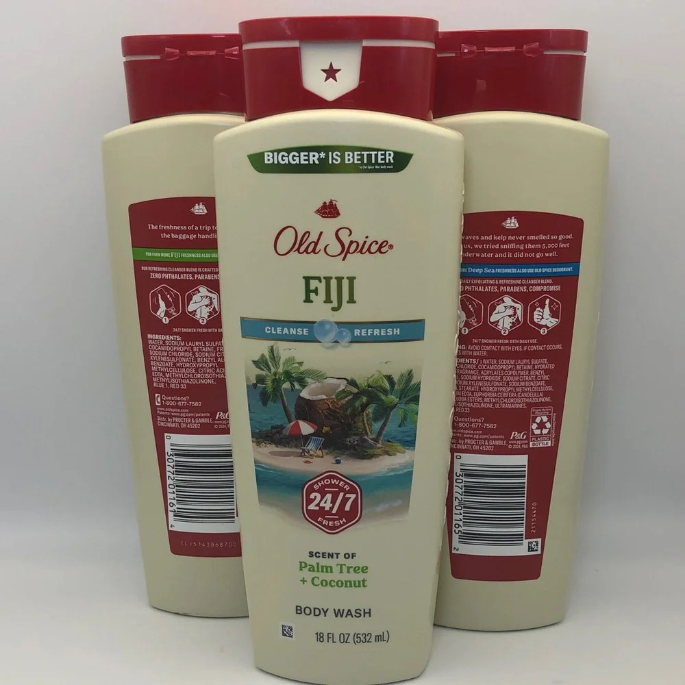 Fiji and Deep‎ Sea Body Wash Set - Red and Cream